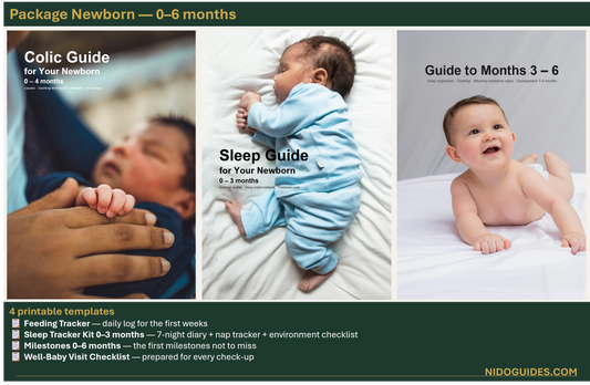Newborn package 0-6 months — PDF guides and templates bundle NidoGuides