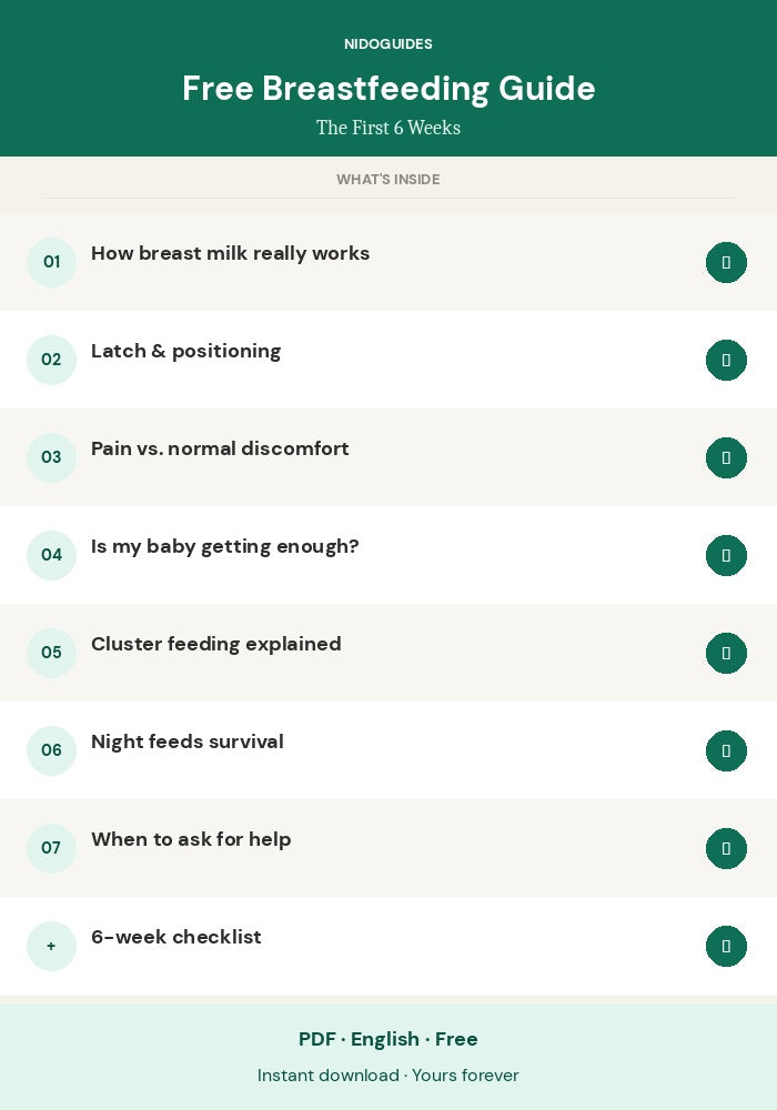 Breastfeeding Guide — The First 6 Weeks